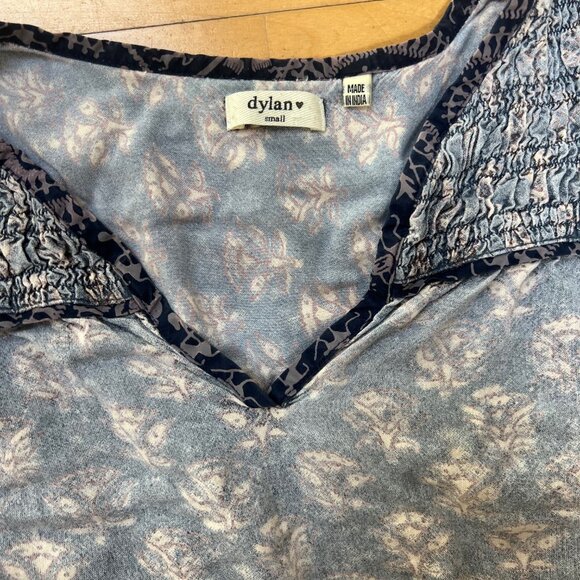 Dylan Los Angeles Blue Peasant Blouse, Size Small - Picture 8 of 11